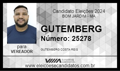 Candidato GUTEMBERG 2024 - BOM JARDIM - Eleições