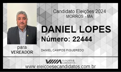 Candidato DANIEL LOPES 2024 - MORROS - Eleições