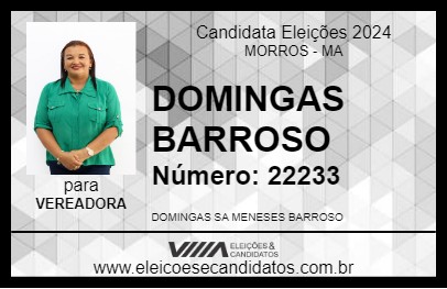 Candidato DOMINGAS BARROSO 2024 - MORROS - Eleições