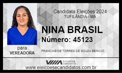 Candidato NINA BRASIL 2024 - TUFILÂNDIA - Eleições