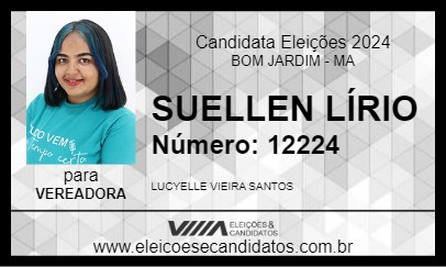 Candidato SUELLEN LÍRIO 2024 - BOM JARDIM - Eleições