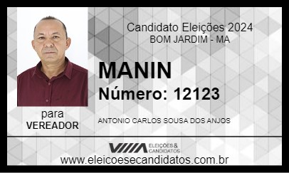 Candidato MANIN 2024 - BOM JARDIM - Eleições