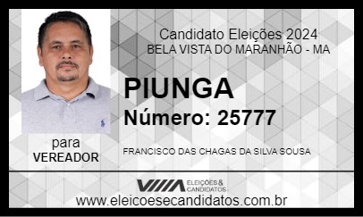 Candidato PIUNGA 2024 - BELA VISTA DO MARANHÃO - Eleições