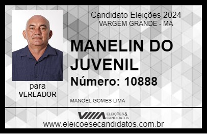 Candidato MANELIN DO JUVENIL 2024 - VARGEM GRANDE - Eleições