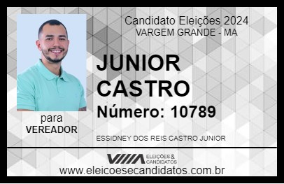 Candidato JUNIOR CASTRO 2024 - VARGEM GRANDE - Eleições