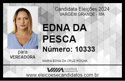 Candidato EDNA DA PESCA 2024 - VARGEM GRANDE - Eleições