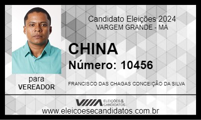 Candidato CHINA 2024 - VARGEM GRANDE - Eleições