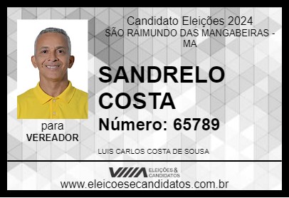 Candidato SANDRELO COSTA 2024 - SÃO RAIMUNDO DAS MANGABEIRAS - Eleições