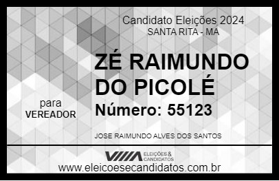 Candidato ZÉ RAIMUNDO DO PICOLÉ 2024 - SANTA RITA - Eleições