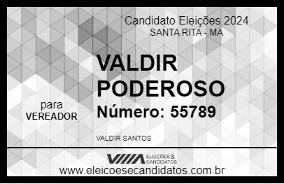 Candidato VALDIR PODEROSO 2024 - SANTA RITA - Eleições