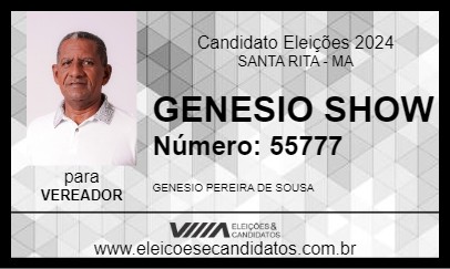 Candidato GENESIO SHOW 2024 - SANTA RITA - Eleições