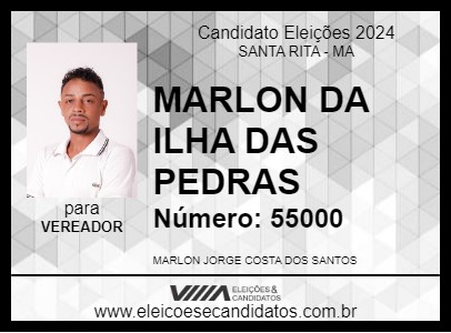 Candidato MARLON DA ILHA DAS PEDRAS 2024 - SANTA RITA - Eleições