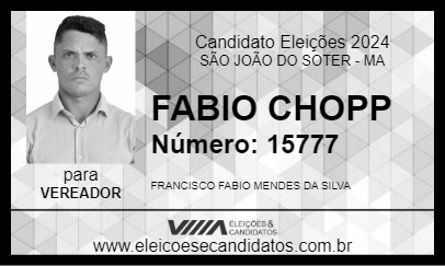 Candidato FABIO CHOPP 2024 - SÃO JOÃO DO SOTER - Eleições