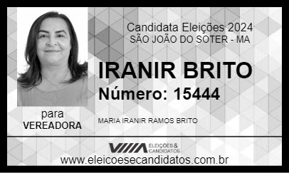 Candidato IRANIR BRITO 2024 - SÃO JOÃO DO SOTER - Eleições