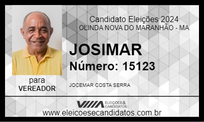 Candidato JOSIMAR 2024 - OLINDA NOVA DO MARANHÃO - Eleições