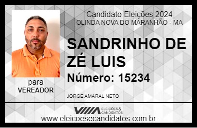 Candidato SANDRINHO DE ZÉ LUIS 2024 - OLINDA NOVA DO MARANHÃO - Eleições