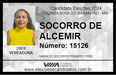 Candidato SOCORRO DE ALCEMIR 2024 - OLINDA NOVA DO MARANHÃO - Eleições