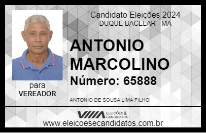 Candidato ANTONIO MARCOLINO 2024 - DUQUE BACELAR - Eleições