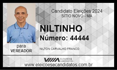 Candidato NILTINHO 2024 - SÍTIO NOVO - Eleições