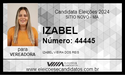 Candidato IZABEL 2024 - SÍTIO NOVO - Eleições