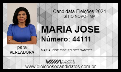 Candidato MARIA JOSE 2024 - SÍTIO NOVO - Eleições