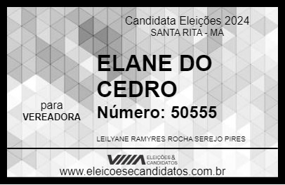 Candidato ELANE DO CEDRO 2024 - SANTA RITA - Eleições