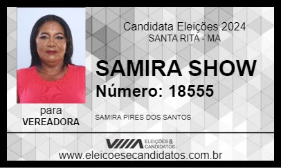 Candidato SAMIRA SHOW 2024 - SANTA RITA - Eleições