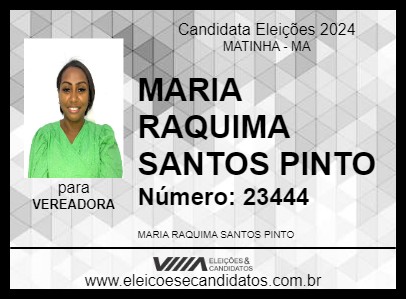 Candidato MARIA RAQUIMA SANTOS PINTO 2024 - MATINHA - Eleições