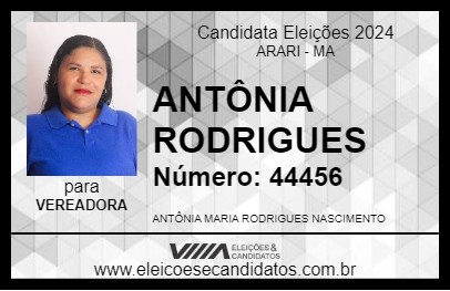 Candidato ANTÔNIA RODRIGUES 2024 - ARARI - Eleições