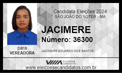 Candidato JACIMERE 2024 - SÃO JOÃO DO SOTER - Eleições