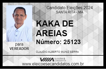 Candidato KAKA DE AREIAS 2024 - SANTA RITA - Eleições