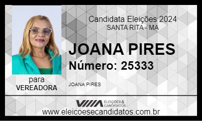 Candidato JOANA PIRES 2024 - SANTA RITA - Eleições