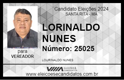 Candidato LORINALDO NUNES 2024 - SANTA RITA - Eleições