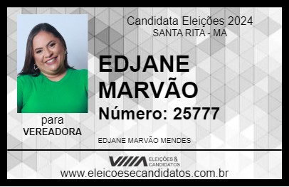 Candidato EDJANE MARVÃO 2024 - SANTA RITA - Eleições