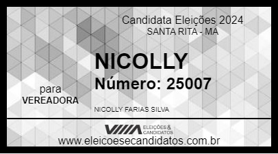 Candidato NICOLLY 2024 - SANTA RITA - Eleições