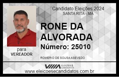 Candidato RONE DA ALVORADA 2024 - SANTA RITA - Eleições