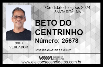 Candidato BETO DO CENTRINHO 2024 - SANTA RITA - Eleições