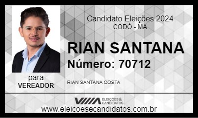 Candidato RIAN SANTANA 2024 - CODÓ - Eleições