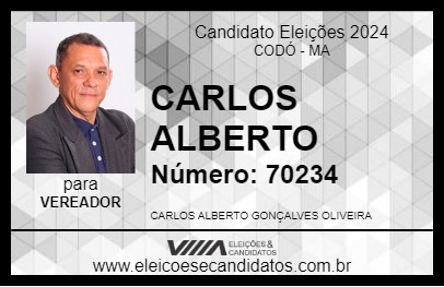 Candidato CARLOS ALBERTO 2024 - CODÓ - Eleições