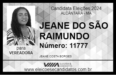 Candidato JEANE DO SÃO RAIMUNDO 2024 - ALCÂNTARA - Eleições