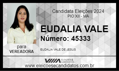 Candidato EUDALIA VALE 2024 - PIO XII - Eleições