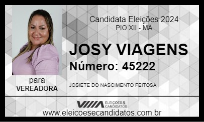 Candidato JOSY VIAGENS 2024 - PIO XII - Eleições