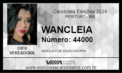 Candidato WANCLEIA 2024 - PERITORÓ - Eleições