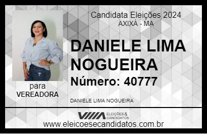 Candidato DANIELE LIMA NOGUEIRA 2024 - AXIXÁ - Eleições