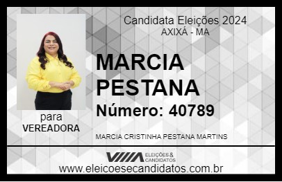 Candidato MARCIA PESTANA 2024 - AXIXÁ - Eleições