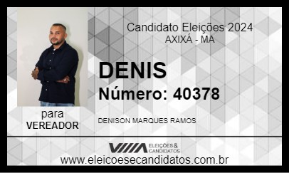 Candidato DENIS 2024 - AXIXÁ - Eleições