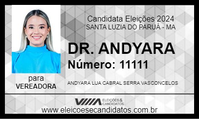 Candidato DR. ANDYARA  2024 - SANTA LUZIA DO PARUÁ - Eleições