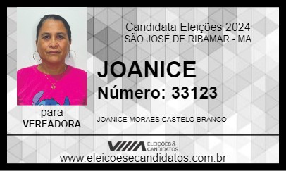 Candidato JOANICE  2024 - SÃO JOSÉ DE RIBAMAR - Eleições