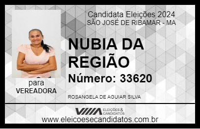 Candidato NUBIA DA REGIÃO 2024 - SÃO JOSÉ DE RIBAMAR - Eleições