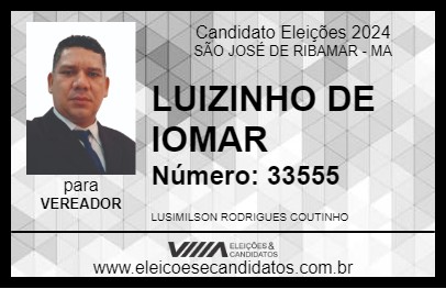 Candidato LUISINHO DE IOMAR 2024 - SÃO JOSÉ DE RIBAMAR - Eleições